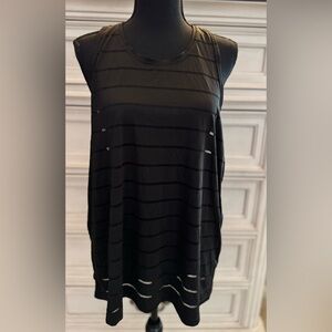 Athletic Works Black Striped Tank Top XL/XG